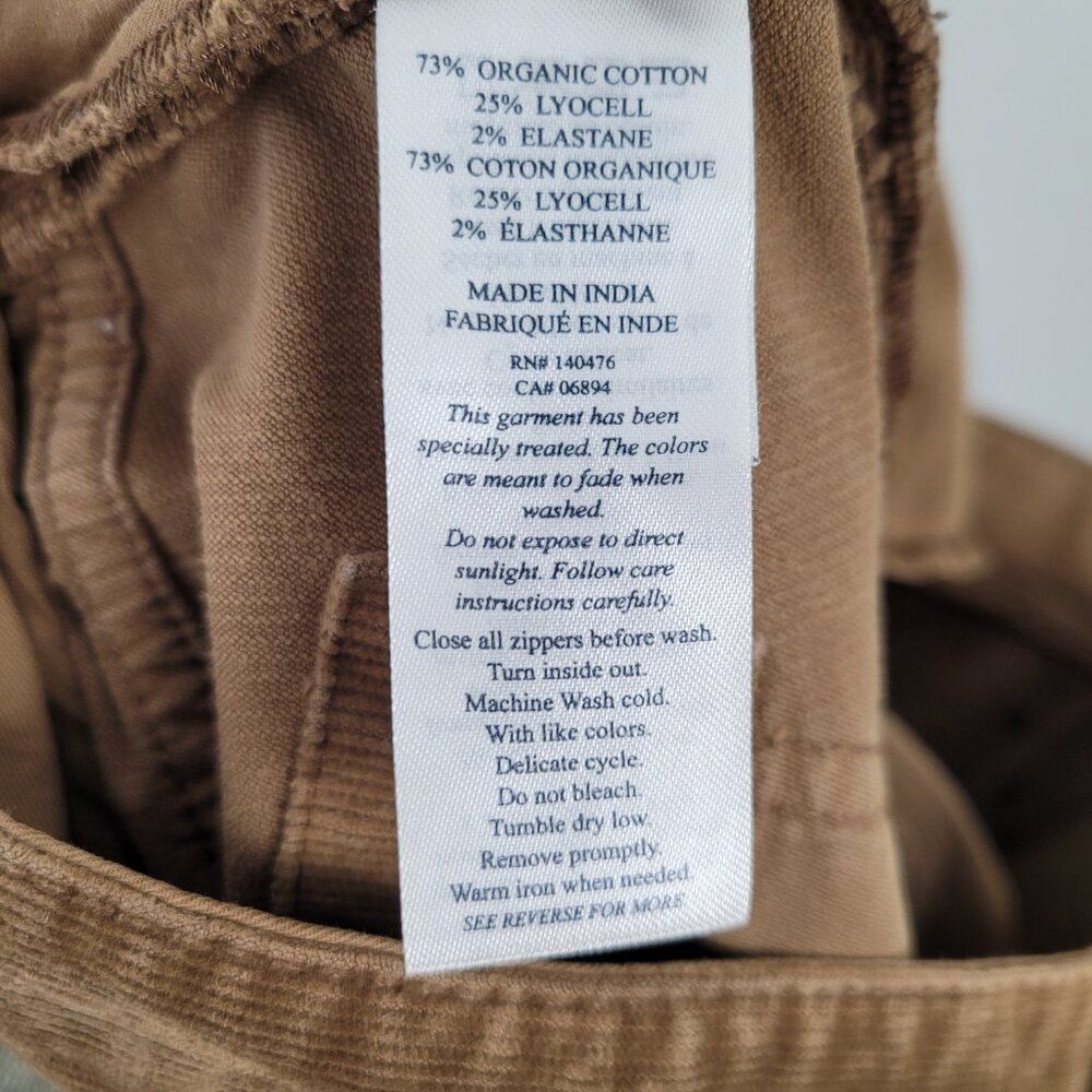 Faherty Size 32x31 Stretch Corduroy 5 pocket Pants In Timber Brown - Picture 14 of 16